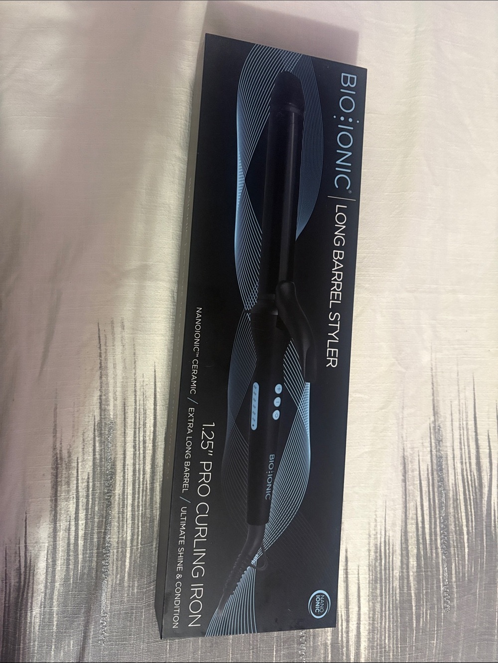 Bio Ionic 1.25" Long Barrel Styling Curling Iron — Black